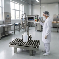Machine de remplissage semi-automatique à tête unique avec pesage sous le niveau de liquide, pour l'industrie alimentaire, chimique et de produits de consommation quotidienne, avec délai de livraison stable