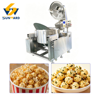 Hoge Efficiëntie Popcorn Volledige Productielijn Kaas Chocolade Smaak Popcorn Machine Karamel Popcorn Popcornapparatuur
