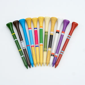 Vente en gros Tees de golf style cigarette 70mm 83mm Tees de golf en bois de bambou Impression de logo personnalisé - Product Image 5