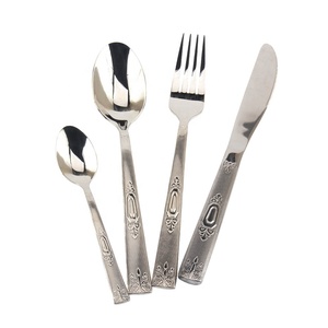 Ensemble de couverts en acier inoxydable poli miroir, compatible lave-vaisselle, vaisselle élégante et tendance, collection de couverts de style américain - Product Image 3