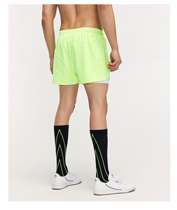 Ropa de entrenamiento para correr maratón personalizada de secado rápido 2 en 1 cordón al aire libre baloncesto Fitness gimnasio deportes pantalones cortos para correr para hombres - Product Image 3