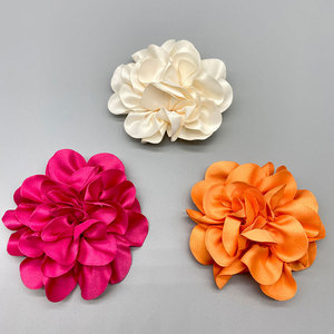 Flor de tela moldeada de 8.5cm estilo coreano para accesorios de cabello, ropa, manualidades y bricolaje. - Product Image 4
