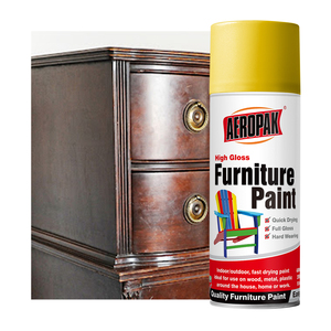 Aeropak 400ml Acrylic Liquid Coating Aerosol Spray Scratch Resistant <strong>Silver</strong> Metallic <strong>Wood</strong> Colored Furniture <strong>Paint</strong> - Product Image 1