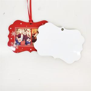 Ornement de panneau dur vierge de sublimation <span class=keywords><strong>Benelux</strong></span> forme rectangulaire fantaisie ébauches de sublimation en MDF ornements de Noël en bois - Product Image 2