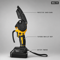 Mini tronçonneuse sans fil 21V, scie électrique portative pour l'élagage du jardin et la coupe du bois