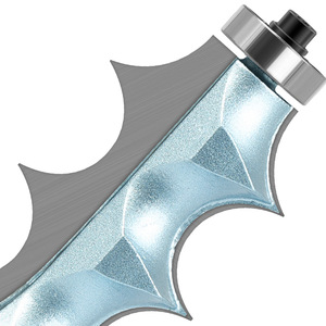 Vástago redondo de flautas dobles de 12mm, 8mm y 1/2 pulgadas con un rodamiento, juego de brocas de enrutador de cuentas convexas R, cortador de carpintería moldeado - Product Image 2