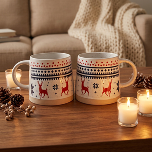 2026 Hot Selling Christmas Series Classic Porcelain Milk <b>Mugs</b>-Food Safe & <b>Reusable</b> Microwave Safe for Party and Gift - Product Image 4