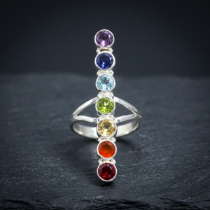 Fashion Jewelry Natural <b>Garnet</b> Multi Gemstone 925 Sterling <b>Silver</b> Wedding Statement <b>Ring</b> Customizable Handmade - Product Image 3