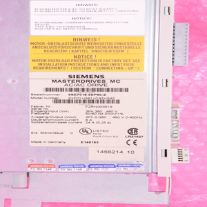 Simovert / 6se7018-0ep50-wbrz Masterdrives AC/AC <span class=keywords><strong>Drve</strong></span> Z=f01+g91+c43+wbrg42 Nouveau Original Automatisme Industriel Programmable - Product Image 2