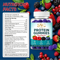Gummies Protéinés SYC BIO aux Baies Mixtes – Formule de Soutien Quotidien au Bien-être – 60 Unités 180g – Marque Privée OEM ODM