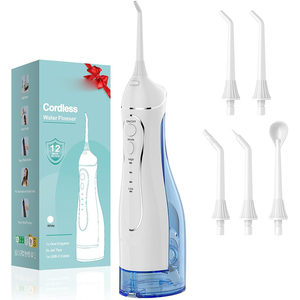 Hydropulseur <span class=keywords><strong>dentaire</strong></span> électrique portable, rechargeable, étanche, 4 modes, 5 buses, pour un nettoyage en profondeur des <span class=keywords><strong>dents</strong></span> - Product Image 1