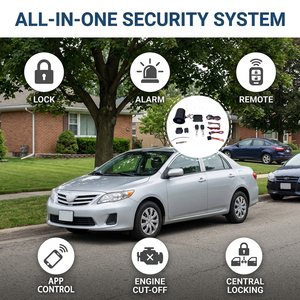 Système de sécurité automobile universel 12V 4 voies anti-hijacking avec code PIN, code d'apprentissage, alarme pour voiture - Product Image 4