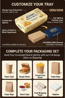 Bandeja Ecológica Personalizada de Papel Kraft Impreso para Alimentos, Soporte Antigrasa para Tacos, Caja para Perritos Calientes, Papel de Envoltura al por Mayor para Delicatessen