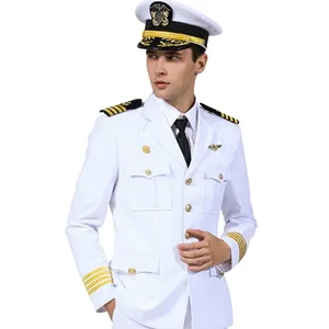 Capitaine marin professionnel uniforme veste garde de sécurité affaires vêtements Costume Costume pour pilote marin Oktoberfest - Product Image 1