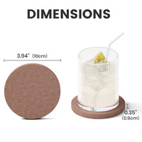 Lot de 8 sous-verres et sets de table en feutre tout-en-un pour bureau, 11 couleurs personnalisables et mixables, résistants, antidérapants, écologiques et réutilisables