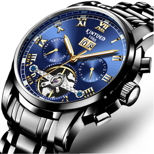 <span class=keywords><strong>KINYUED</strong></span> J014 <span class=keywords><strong>montre</strong></span> à mécanisme pour homme de haute qualité authentique bracelet en acier étanche à l'eau lumineuse entièrement automatique <span class=keywords><strong>montre</strong></span>-bracelet d'affaires - Product Image 4
