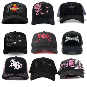 En stock, faible MOQ, Bigg Boss Heaven Gorra Rico O Muerto <span class=keywords><strong>Bz</strong></span> X Az Shifu Mz Hats San Judas Tadeo, ensemble complet de chapeaux en daim brodé - Product Image 1