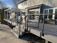 YL METAL Garde-corps latéral pour balcon, terrasse, garde-corps en câble d'acier inoxydable