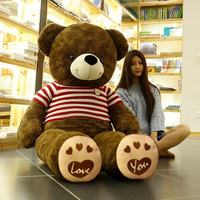 Ours en peluche géant à câliner, cadeau pour petite amie, anniversaire, Saint-Valentin, grande taille, en polyester lavé, anti-stress