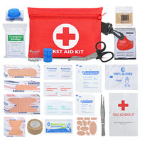Trousse de premiers secours portable mini imperméable rouge, très vendue, pour situations d'urgence en plein air, randonnée, camping et survie