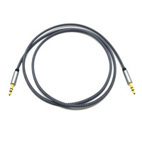 Câble Audio 3.5mm Mâle à Mâle Stéréo Hi-Fi Son Nylon Tressé Aux à Aux 1/8 Câble pour Casque Voiture Maison Stéréos Haut-parleurs