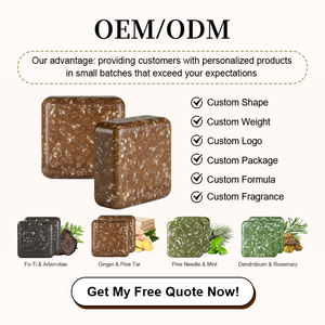 <span class=keywords><strong>Shampoing</strong></span> Solide Nettoyant en Profondeur pour Cheveux et <span class=keywords><strong>Cuir</strong></span> <span class=keywords><strong>Chevelu</strong></span> Gras, Formule Gingembre et Goudron de Pin, Biologique et Fait Main, Conception de Logo Gratuite - Product Image 5