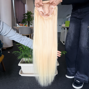 Peluca de Cabello Humano Brasileño de Alta Calidad, 100% Cabello Humano, 5x5, Liso, 30 Pulgadas, Rubio 613, Venta al por Mayor - Product Image 5