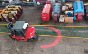 Luces de Advertencia para Montacargas: Luz de Delimitación Azul de Una Línea, Flecha Roja de Marcha Atrás y Luces de Separación en Forma de Arco - Product Image 2
