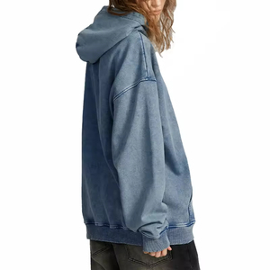 Sweat à capuche pour femme surdimensionné en coton lourd de 450 g, lavé, avec logo personnalisé, de haute qualité, ample, épaules tombantes, taille plus - Product Image 3