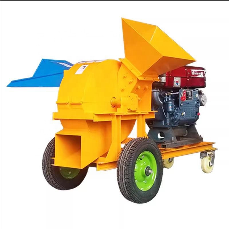 Mobile Diesel Wood Crushers Shredder Straw