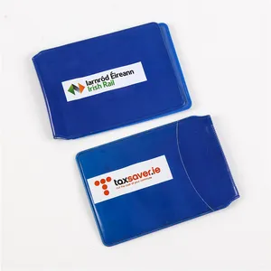 Werkslogo individuelles Logo wasserdichter PVC-ID-Kartenhalter Kunststoff-Vinyl-Bankkartenbezug