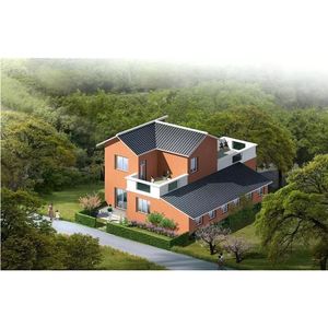 Villa de estructura de acero ligero de diseño moderno para construcción rural y de complejos turísticos con material ligero. - Product Image 4