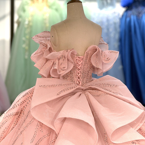 Dy9986 Blush Pink Chiffon Vintage Quinceanera Dresses Lace Appliqued <b>Ankle</b>-Length Sweet 16 Party Ball Gowns Birthday Party - Product Image 3