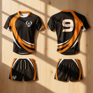 Ensemble de maillot et short d'entraînement de l'équipe de rugby, sublimé, logo personnalisé, vente en gros, kit d'académie de club - Product Image 1
