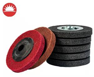 Grit60-180 <strong>Non-Woven</strong> <strong>Polishing</strong> Disc 100*100*10mm Black Red Customized OEM Nylon Grinding <strong>Wheel</strong> for Rust Removal - Product Image 2