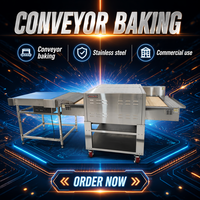 Four à convoyeur commercial de 32 pouces pour pierres plus grandes, avec tunnel automatique, pour usage industriel en usine de pizzas