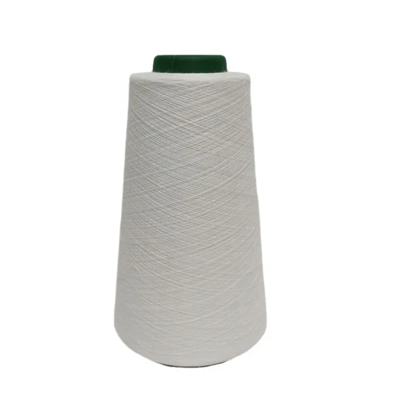 Fabrication personnalisée de haute qualité 2023 en chine, produit du fil de polyester filé 40/1 blanc brut de qualité AA utilisé pour le tricot et le tissage