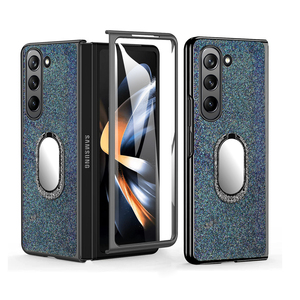 Funda con Anillo Electrochapado y Purpurina para Samsung Z Fold/Flip, Funda Todo en Uno, Venta al Por Mayor - Product Image 3