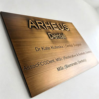 Plaques murales personnalisées en laiton pour numéros de maison, plaques de nom de rue, plaques d'entreprise extérieures, plaques en laiton à graver