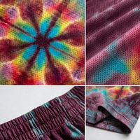 Short de sport décontracté pour homme, personnalisé par sublimation, tie-dye, en maille, taille élastique, respirant, séchage rapide, motif mandala vintage, pour le basketball et le streetwear