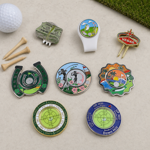 Marqueur de balle de golf et clip de chapeau en alliage de zinc magnétique avec logo personnalisé, design fourche de golf, portable pour usage extérieur, vente en gros - Product Image 2