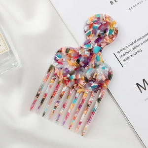 Peines de dientes pequeños cuadrados de ácido acético Kinling, peine con mango de logotipo personalizado - Product Image 4