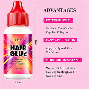 Colle capillaire liquide à forte tenue, imperméable, naturelle, à base de plantes, en PU, format voyage, pour extensions de cheveux, marque privée, outil d'extension de dentelle - Vente chaude - Product Image 6
