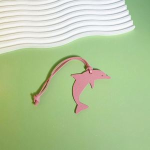 Trendy Dolphin Pendant Pu Leather Sea Marine Animal <b>Keyring</b> <b>Cute</b> Cartoon Bag Charm - Product Image 2
