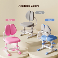 Chaise d'étude à domicile réglable en hauteur avec dossier réglable Chaise ergonomique pour enfants Chaise éponge pour enfants avec 2 dossiers
