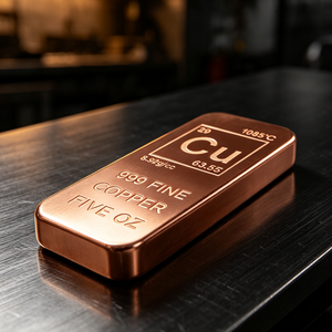 Barre de cuivre fin 999 de haute pureté de 5 oz pour l'artisanat, l'investissement et les cadeaux d'affaires - Product Image 5