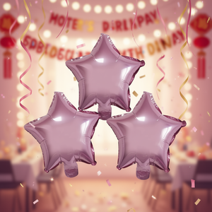 Globos de Papel Metálico en Forma de Estrella Rosa de 10 Pulgadas para Decoración de Fiestas - Product Image 2