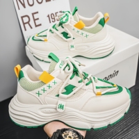 Chaussures de sport décontractées pour hommes, nouvelle collection 2026, respirantes, en maille, à lacets, tendance, polyvalentes, à semelle épaisse et résistantes à l'usure, pour jeunes