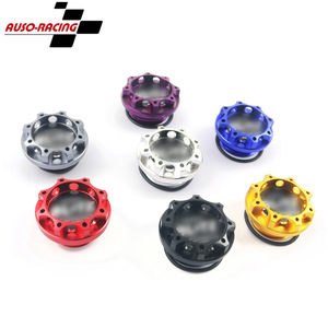 Bouchon d'huile en aluminium Auso-Racing 42 mm, adaptable universellement aux pièces de moteur Subaru, Nissan, Mitsubishi - Product Image 1