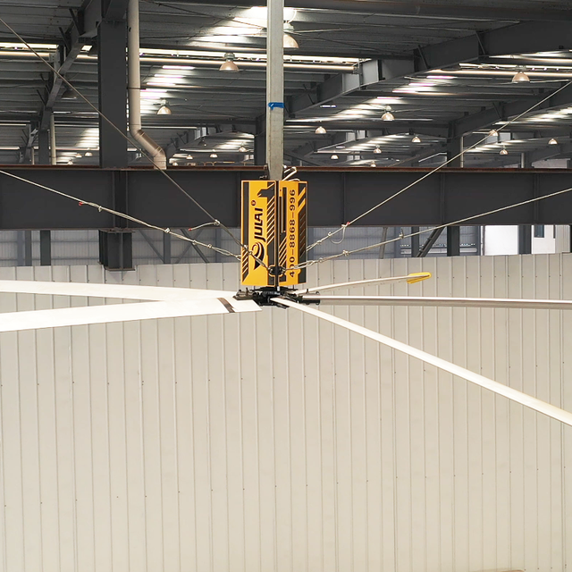 JULAI 16-24FT/5-7.3m HVLS Industrial Ceiling Fan Energy-Saving Ventilation Fan for Warehouse & Gymnasium